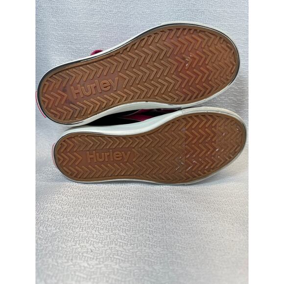 Hurley Boardy Faux Suede Black Pink Canvas Skateboarding Sneaker Girls Sz 2 - Picture 5 of 8